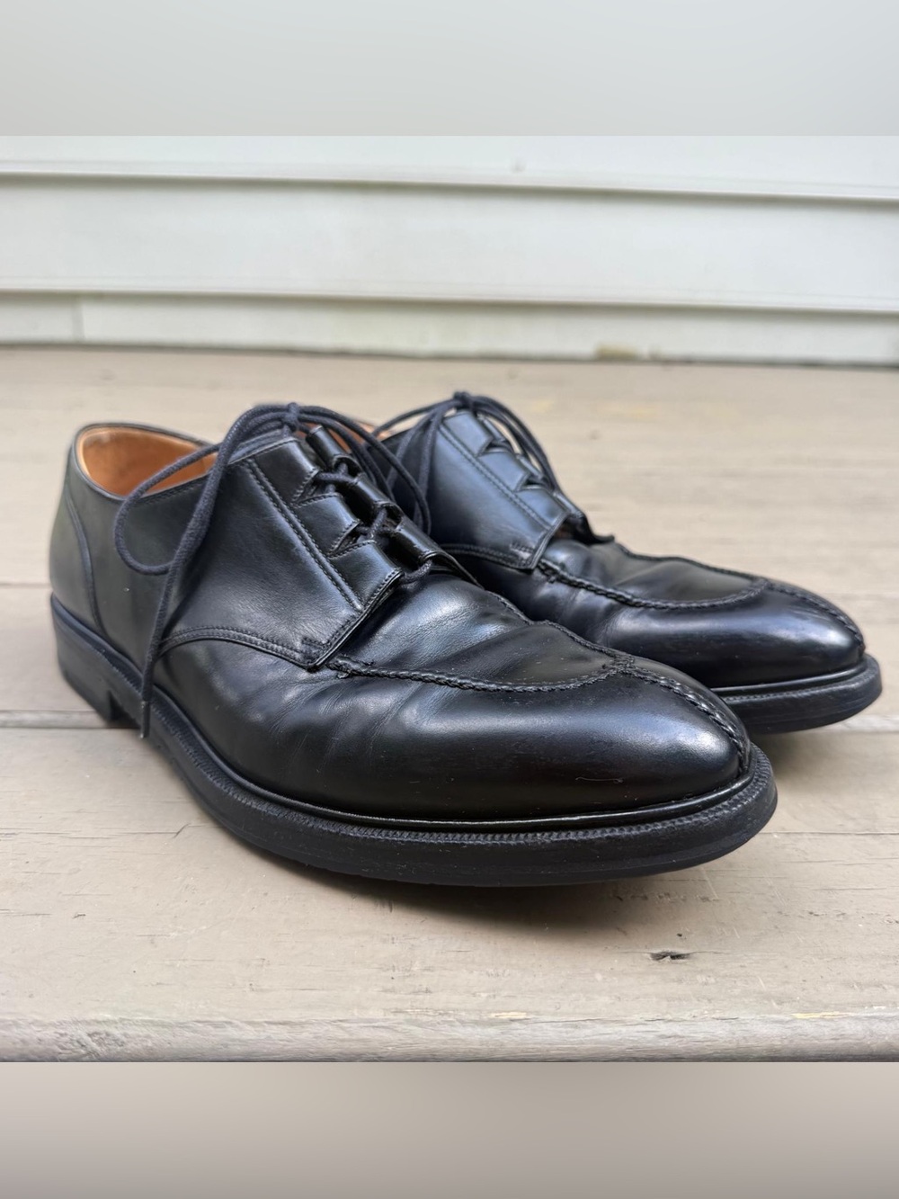 Gravati Black Leather Lace Up Dress Shoes size 8.5 W